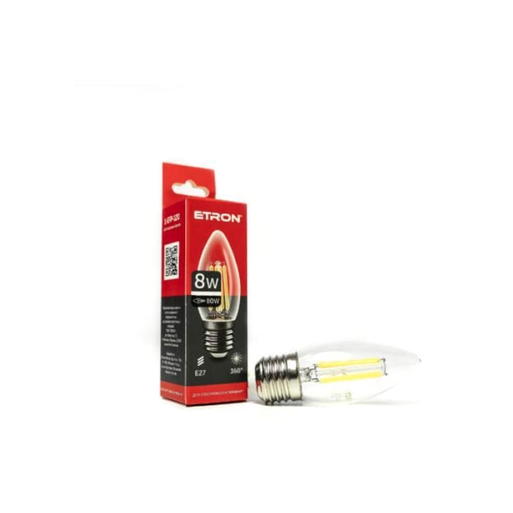 Лампа світлодіодна ETRON Filament Power 1-EFP-124 C37 6W 4200K E27 (27844450)