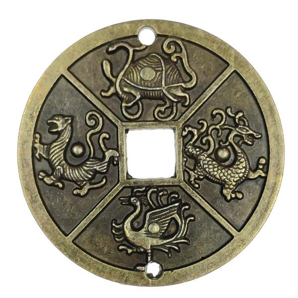 Монета 4 животных 6 см 1 шт. Желтый (А5057)