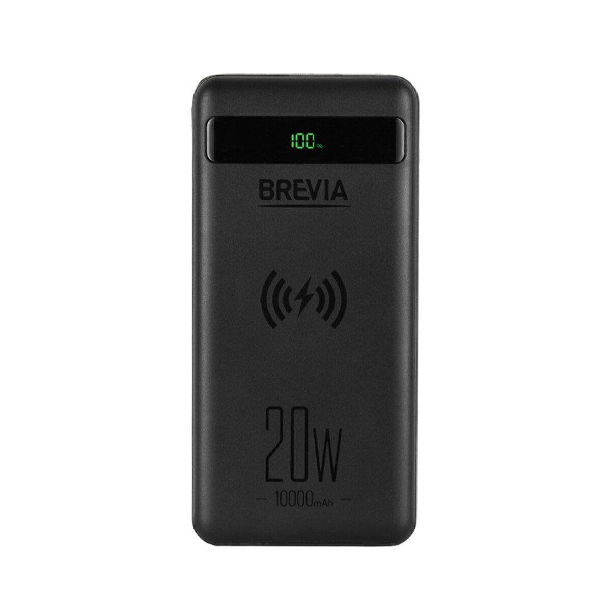 Повербанк Brevia Li-Pol LCD Wireless Qi10W 10000 mAh/20W (45118) - фото 2