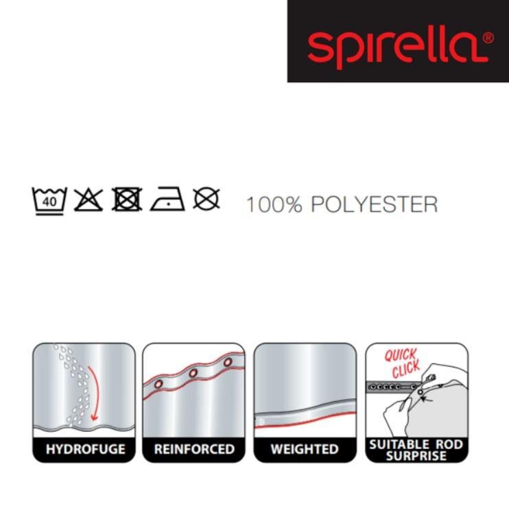 Шторка для ванной комнаты Spirella 10.43814 RICCO 180x200 см White - фото 4