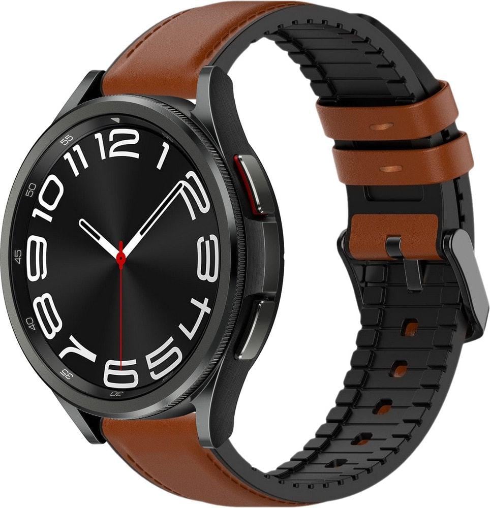 Ремінець шкіряний Tamyx для Galaxy Watch 6 Classic 43 мм Brown (37644-30)