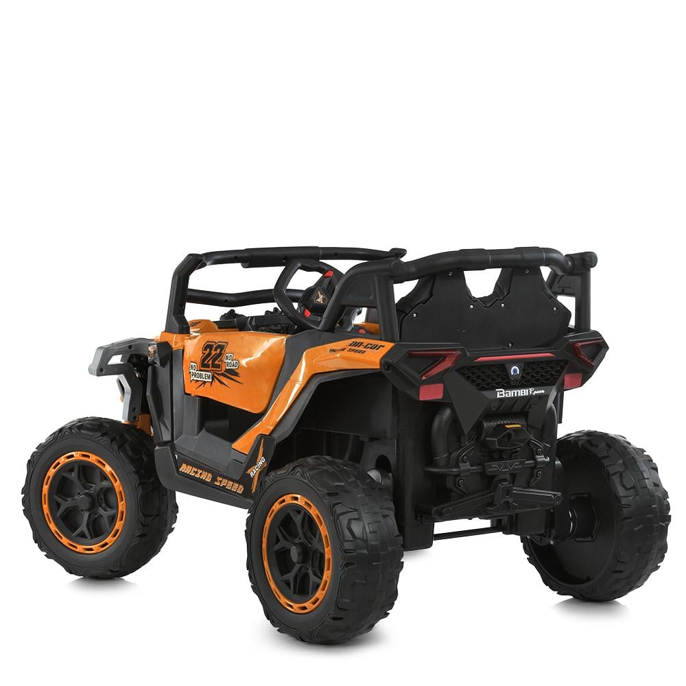 Электромобиль джип Bambi Racer M 6141EBLR-6 2x25W 12V кожаное сиденье EVA пульт Bluetooth Оранжевый (26465482) - фото 3 Электромобиль джип Bambi Racer M 6141EBLR-6 2x25W 12V кожаное сиденье EVA пульт Bluetooth Оранжевый (26465482) - фото 3