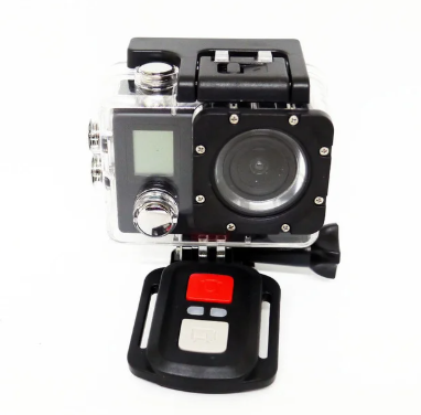 Экшн камера Action Camera A100 Wi-Fi 4K с аквабоксом и набором креплений два экрана Черный + Пульт - фото 18 Экшн камера Action Camera A100 Wi-Fi 4K с аквабоксом и набором креплений два экрана Черный + Пульт - фото 18