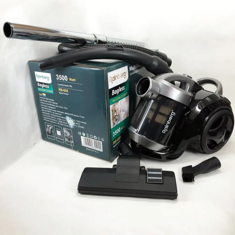 Пилосос Rainberg RB‑655 циклонний HEPA‑фільтр 3500W 3,5 л (ML-05170) - фото 10 Пилосос Rainberg RB‑655 циклонний HEPA‑фільтр 3500W 3,5 л (ML-05170) - фото 10