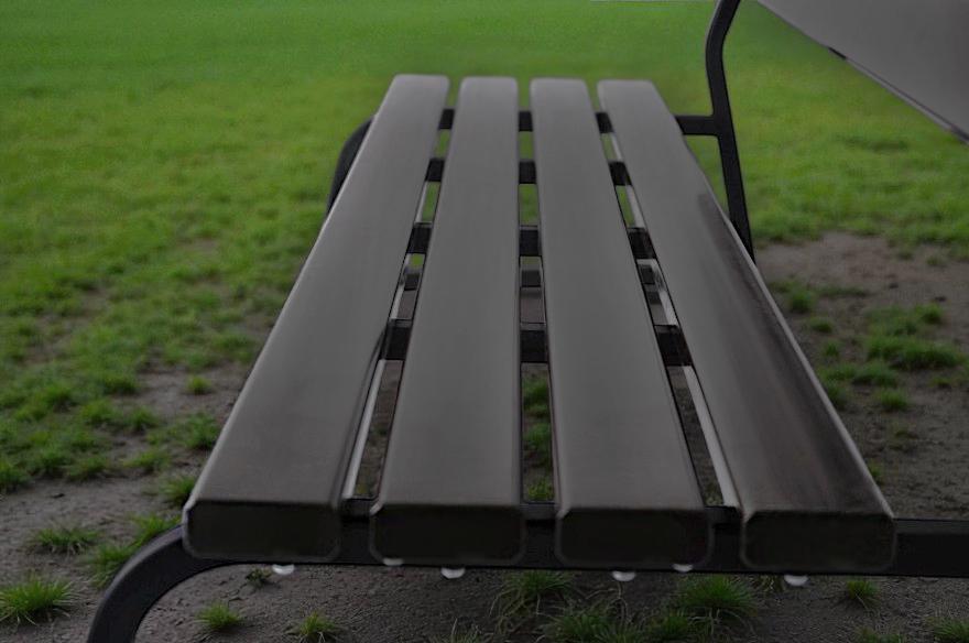 Лавка пластиковая ТЕБИ ШО для дачи/сада и парка 1504х822х707 мм Графитово-черный - фото 5