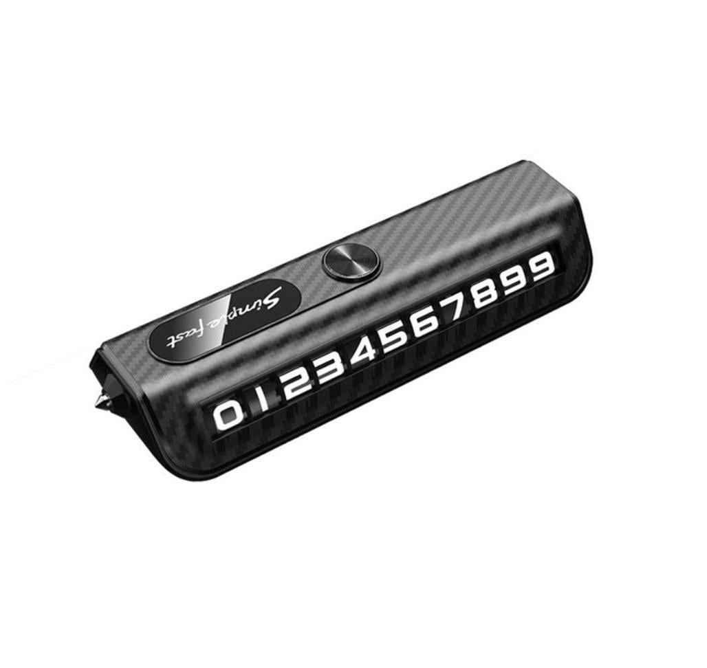 Автовізитка з номером телефону паркувальна карта з лобовим молотком Black (20360)