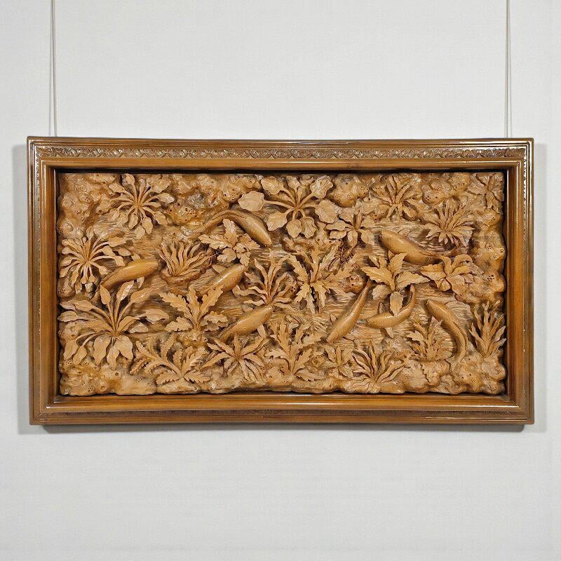 Панно деревянное Подводный мир Рыбы VSR-1 140х79 см