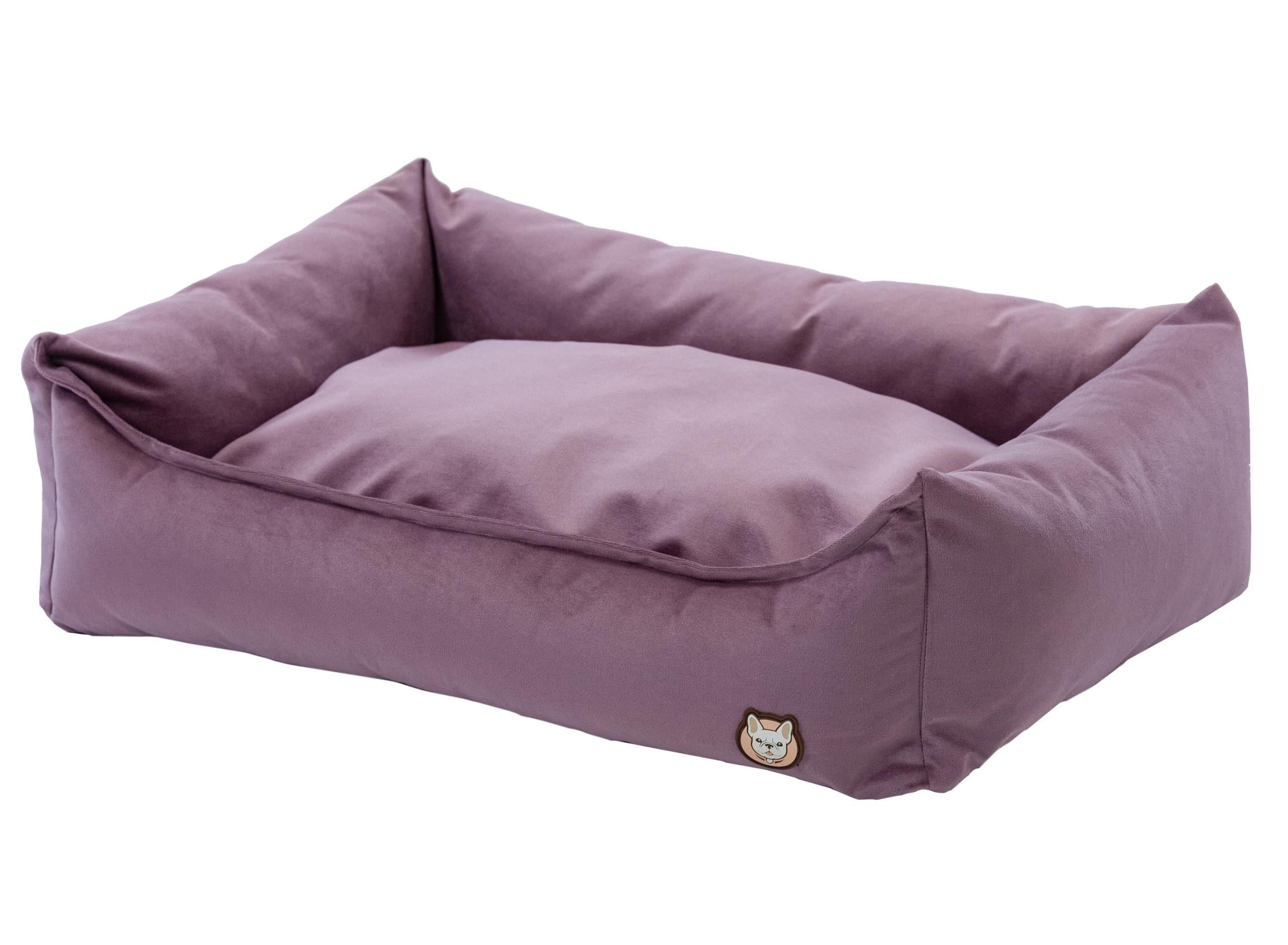 Лежак для собаки eGarden Velvet Lounge велюр 60x40х22 см Розовый кварц (6023)