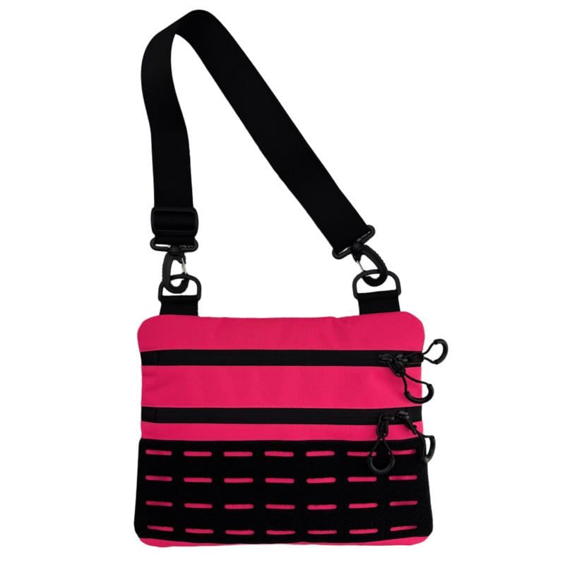 Сумка через плече з велкро Рожевий/Чорний (2568996858)