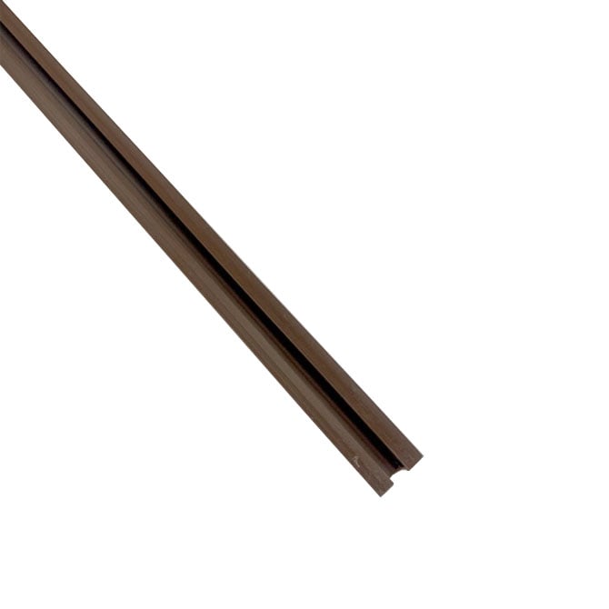 Рейка для шафи-купе пластик 2,5 м 15 мм Коричневий Рейка для шафи-купе пластик 2,5 м 15 мм Коричневий