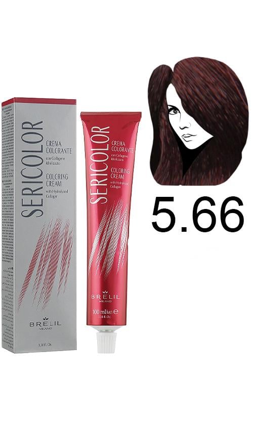 Фарба для волосся Brelil Sericolor Coloring Cream 5,66 (30898)