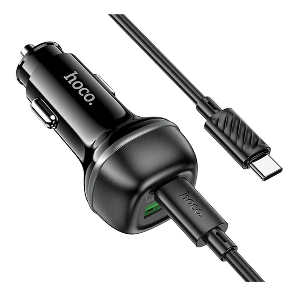 Зарядний пристрій автомобільний Hoco Z58A 1USB/1USB-C QC/PD48W+Type-C to Type-C (28211621) - фото 4 Зарядний пристрій автомобільний Hoco Z58A 1USB/1USB-C QC/PD48W+Type-C to Type-C (28211621) - фото 4
