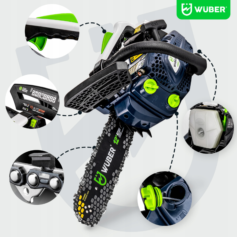 Бензопила ланцюгова Wuber 1 к.с. (2588823686) - фото 5 Бензопила ланцюгова Wuber 1 к.с. (2588823686) - фото 5