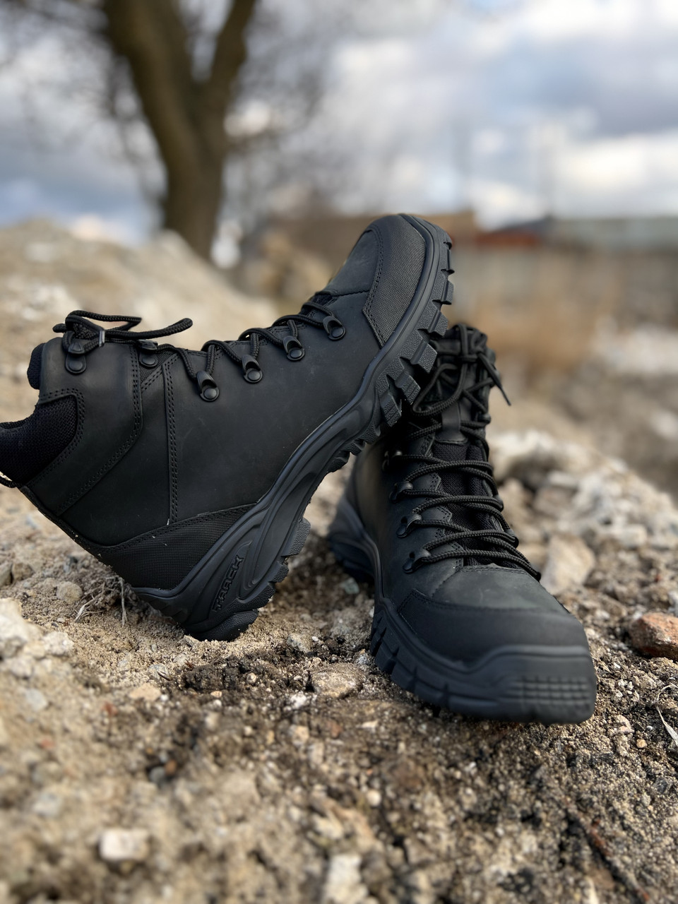 Напівчоботи із натуральної Undolini Бруклін р. 41 Чорний (24852013) - фото 6