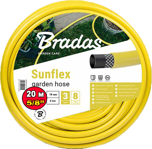 Шланг для полива Bradas Sunflex 5/8" 20 м (6524)