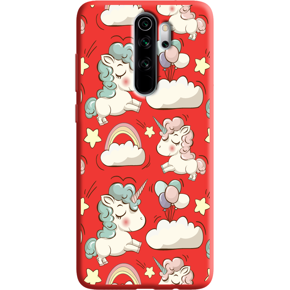 Чехол Boxface Xiaomi Redmi Note 8 Pro Unicorns Красный силикон (38222-cc2-38666)