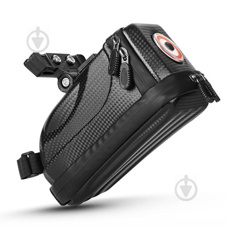 Велосумка со встроенным фонарем West Biking 0707231 1.5L Черный (5073-15153)