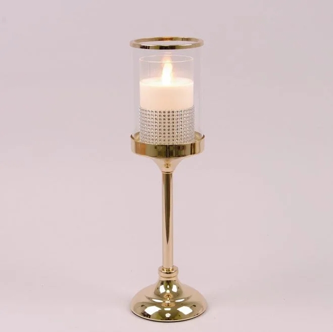 Підсвічник металевий Flora 39 см Золотий (37823) - фото 2 Підсвічник металевий Flora 39 см Золотий (37823) - фото 2