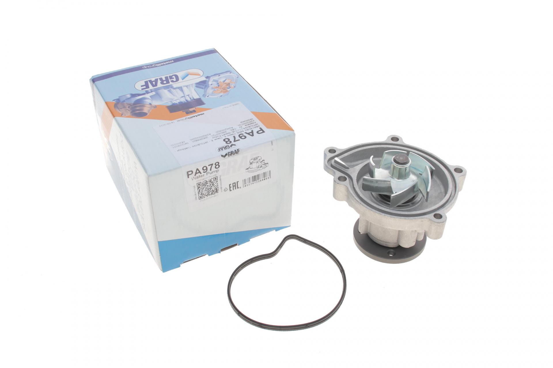 Помпа воды Graf Mercedes A-class W169/B-class W245 1.5/1.7/2.0CDI/Mitsubishi Colt 1.5DI-D 04-12R/B6 лоп. PA978