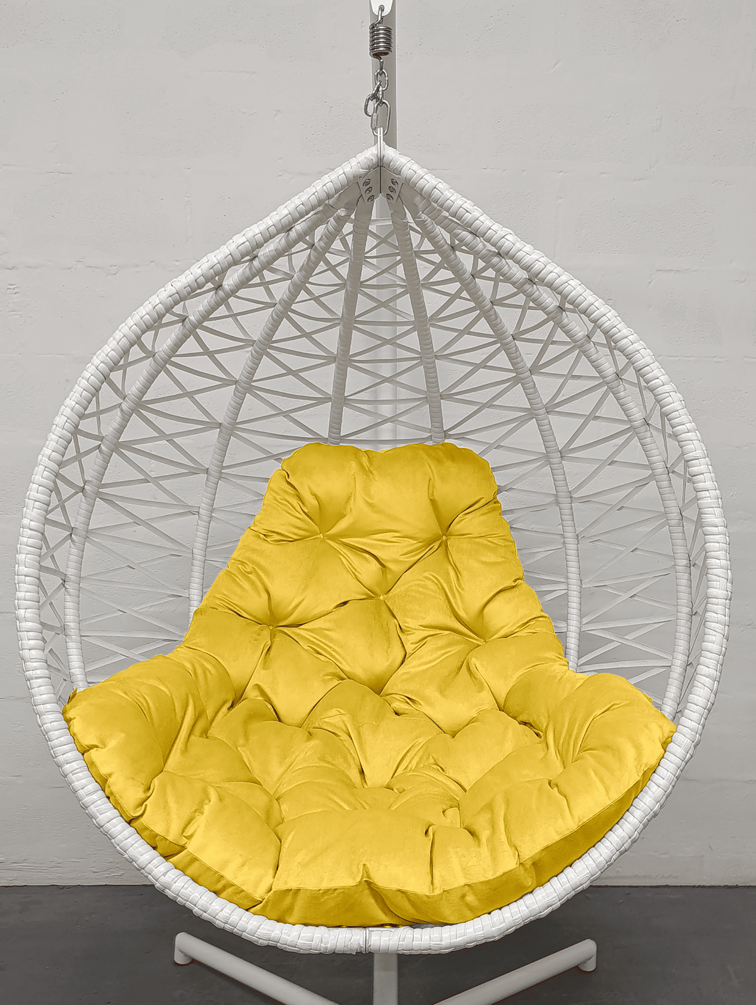 Подушка для крісла-кокона велюр 23 Гарбузовий крем (5905) - фото 1 Подушка для крісла-кокона велюр 23 Гарбузовий крем (5905) - фото 1