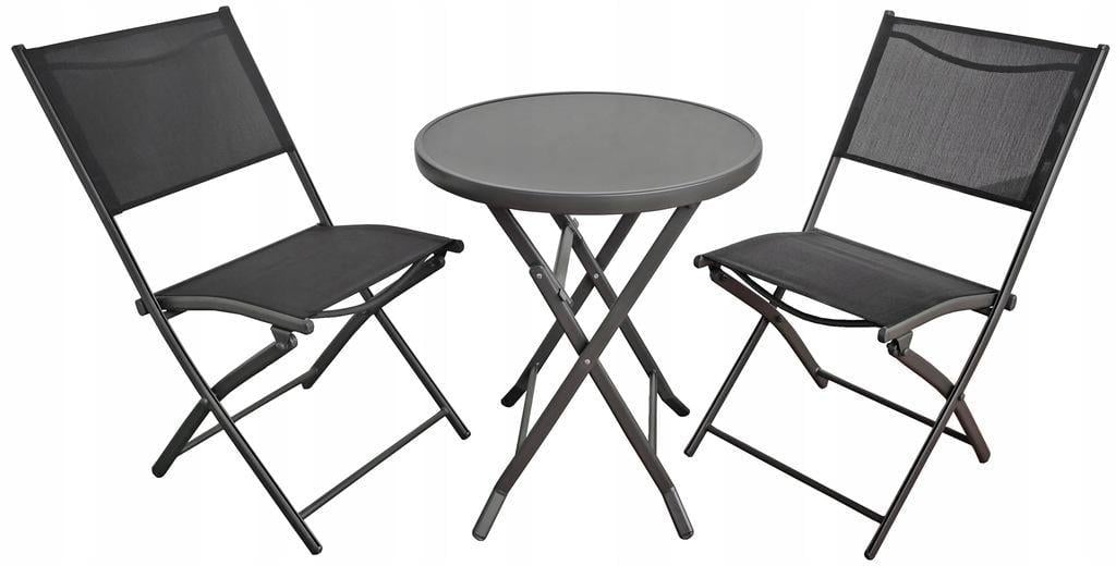 Комплект садових меблів для балкону тераси Caffe Latte Meven 2 стільця зі стілом (MV-FS210R)