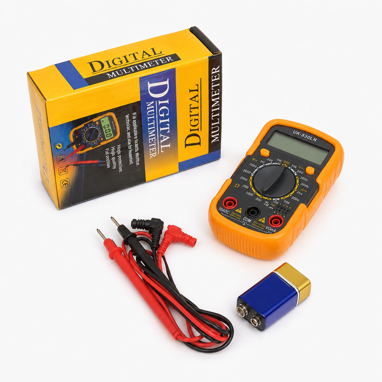 Тестер цифровой мультиметр DT-830 LN с подсветкой дисплея и Data Hold Тестер цифровой мультиметр DT-830 LN с подсветкой дисплея и Data Hold