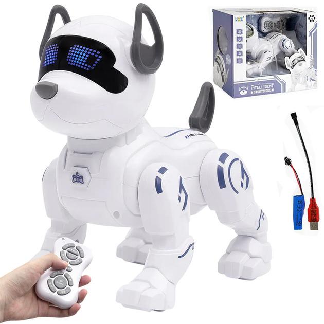 Іграшка інтерактивна Робот-собака Intelligent на радіокеруванні/акумуляторна Білий (JZJ-20) - фото 2