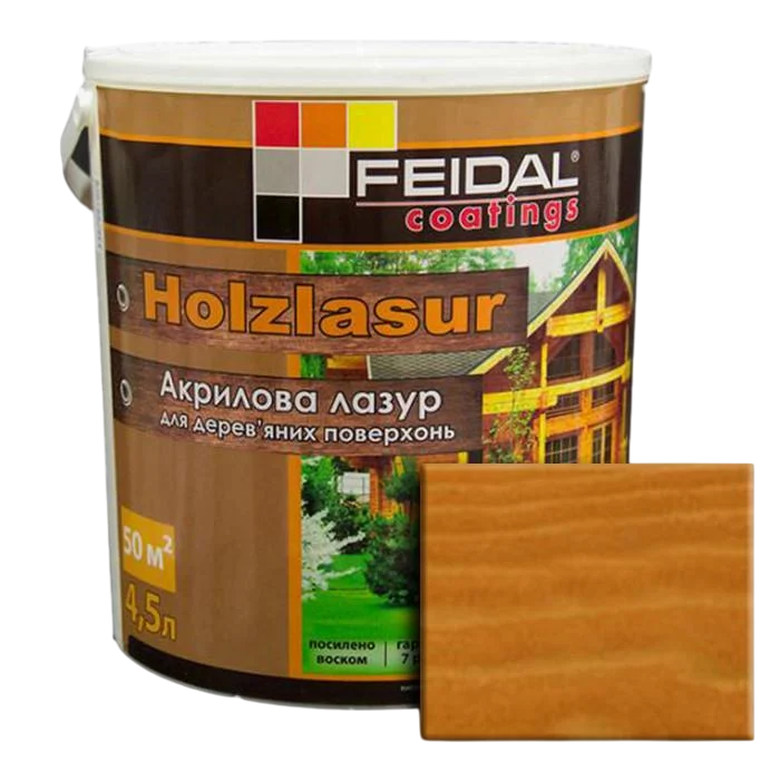 Лазурь акриловая Feidal Holzlasur орегон 4,5 л (1886455878)