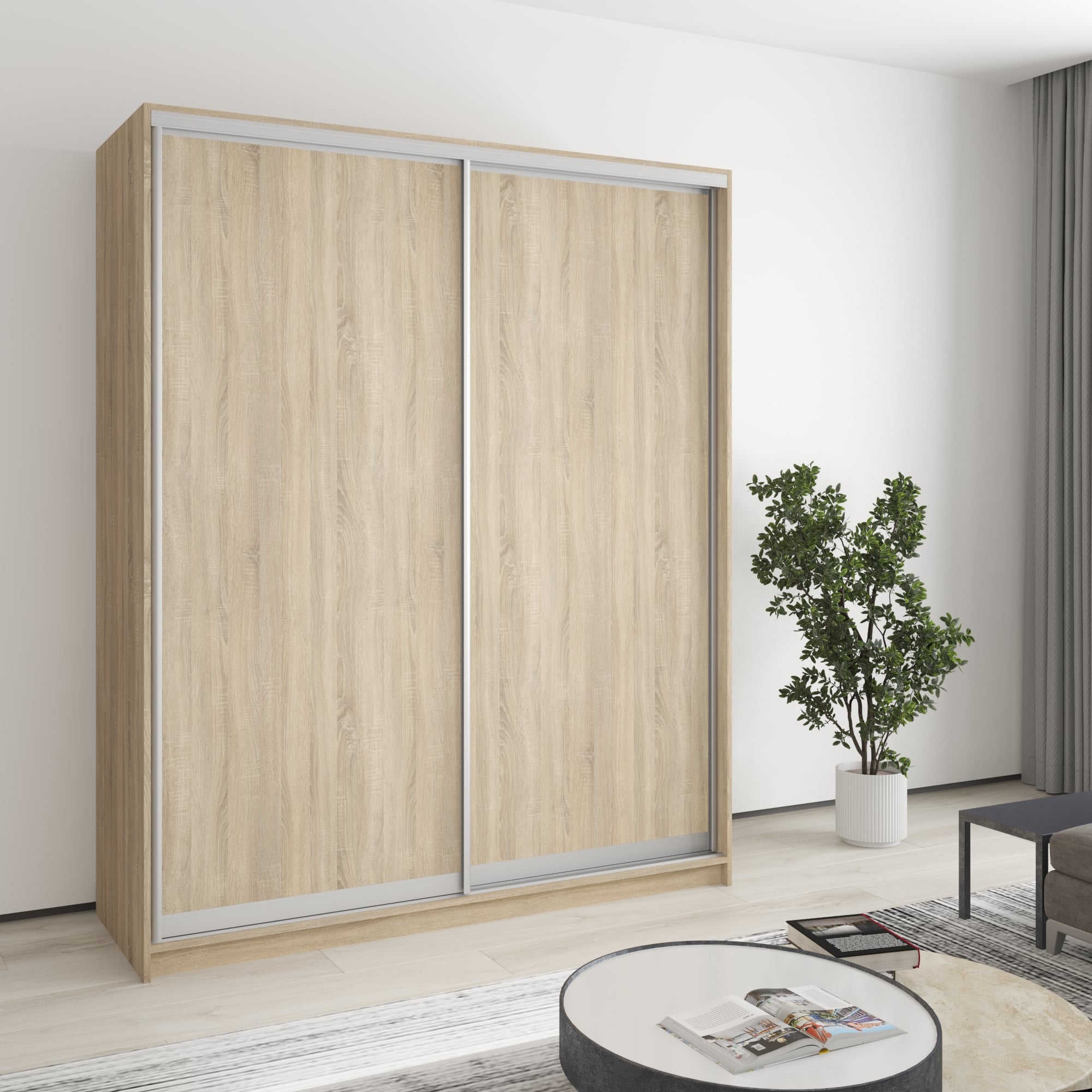 Шкаф-купе двухдверный Mebel Star Стандарт AL MBS-2268 170х45х210 см Дуб сонома (1003222) Шкаф-купе двухдверный Mebel Star Стандарт AL MBS-2268 170х45х210 см Дуб сонома (1003222)