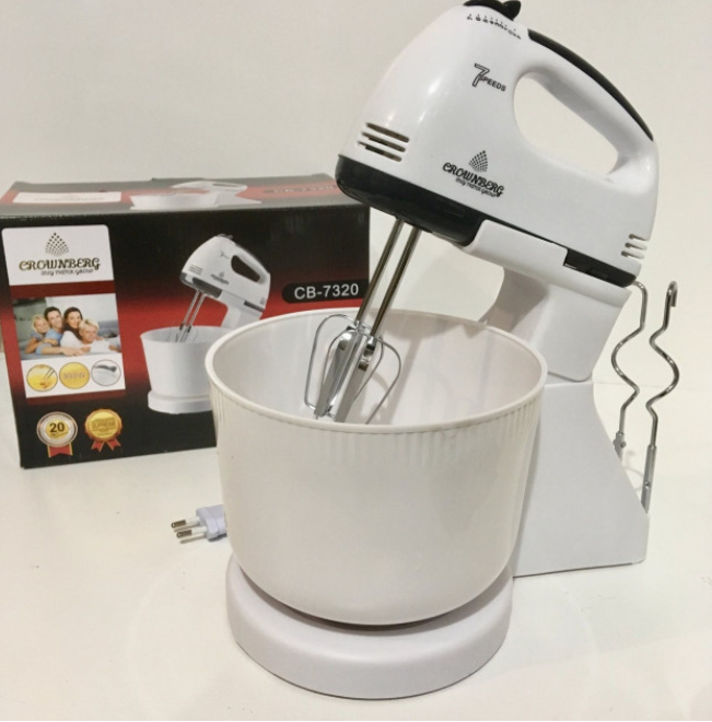 Миксер с чашей CB-7320 300 Вт 2 л с венчиками и крюками (37702733)