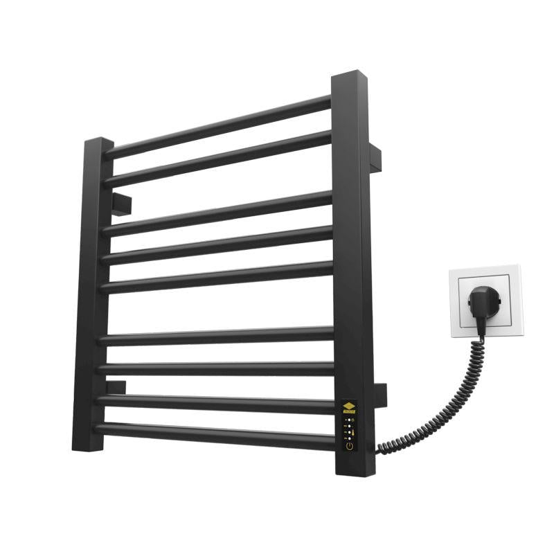 Полотенцесушитель KOSSER Стэп NEW 500х500 мм ER с таймером Черный (ДСТ01NER)