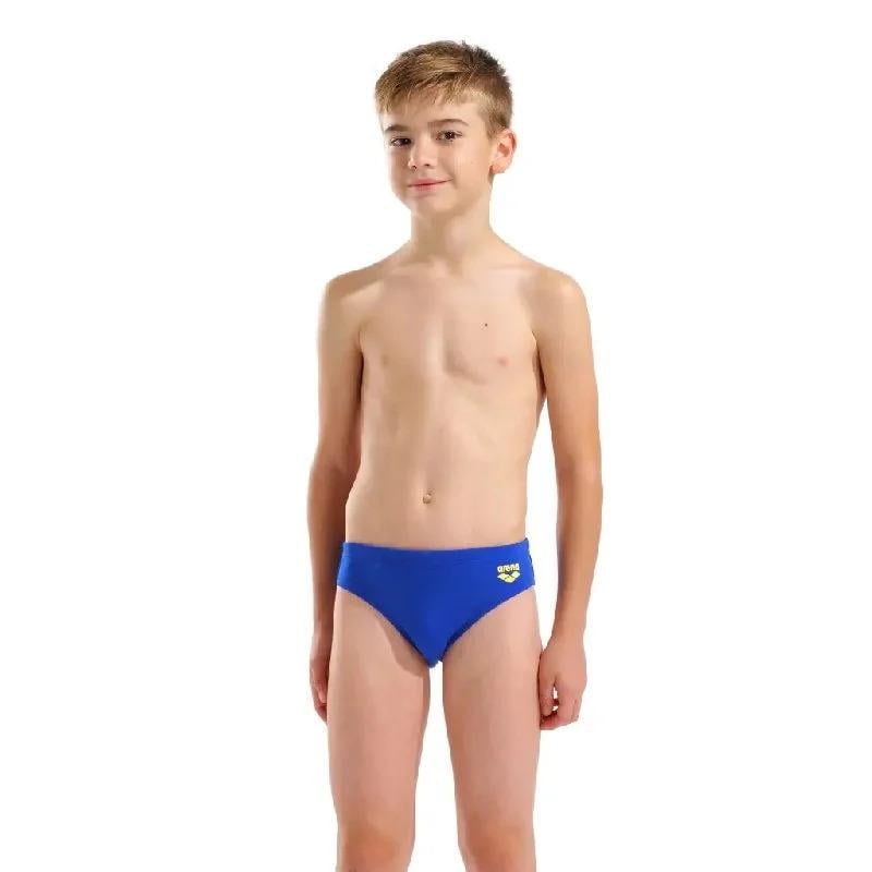 Плавки-сліпи для хлопчиків Arena BRIGHT SWIM BRIEFS 128 см Синій/Жовтий (006724-803 128)