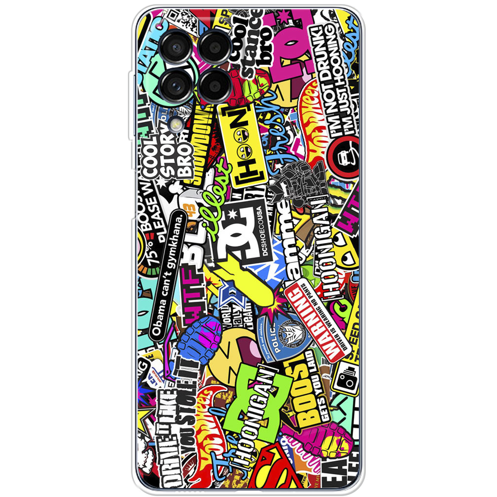 Чехол BoxFace Samsung Galaxy M53 5G (M536) Multicolored Inscriptions Прозрачный силикон (44473-up880-44473)
