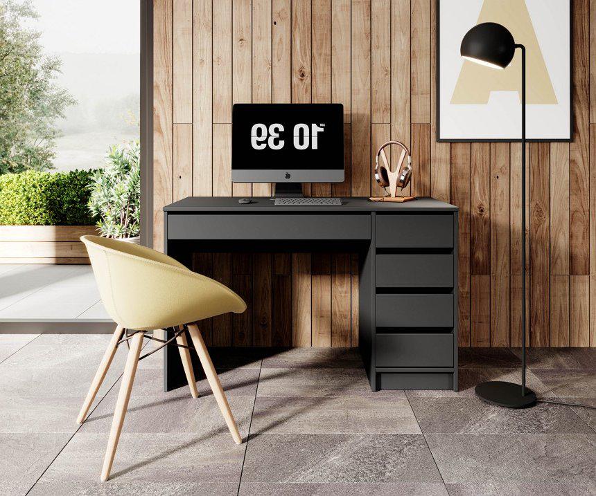 Стол туалетный Perfect Home Ada 5S/120 с 5 ящиками Антрацит (PFH-091308) - фото 2 Стол туалетный Perfect Home Ada 5S/120 с 5 ящиками Антрацит (PFH-091308) - фото 2