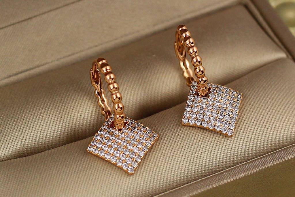 Серьги подвески Xuping Jewelry Румба 2,5 см Золотистый (1935147020)