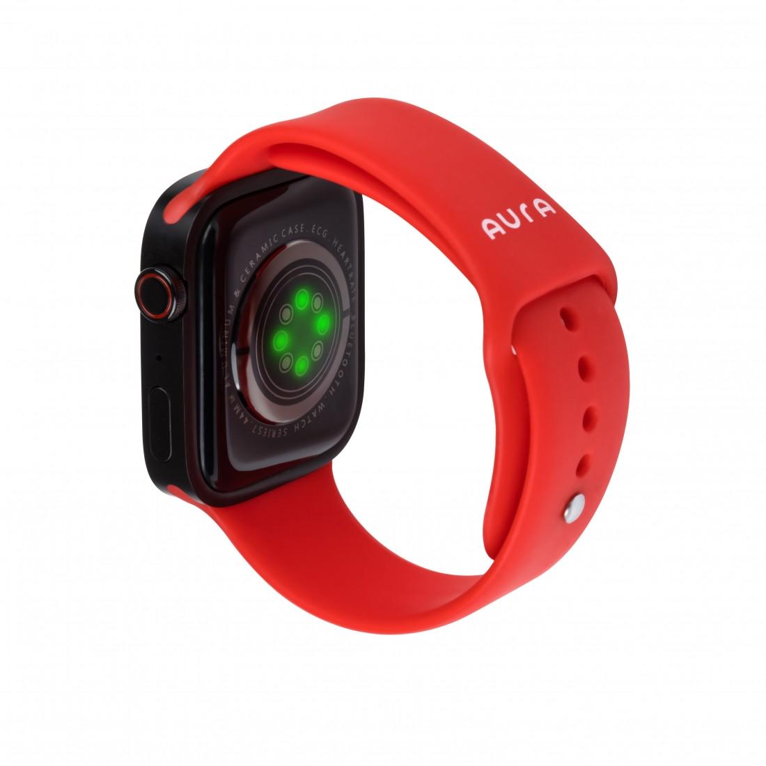 Смарт-часы Aura X1 Pro 44 мм Red - фото 3