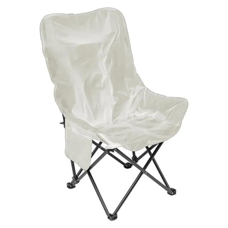 Крісло-стілець туристичне складне з високою спинкою 41x39х36/92 см Бежевий (29588919)