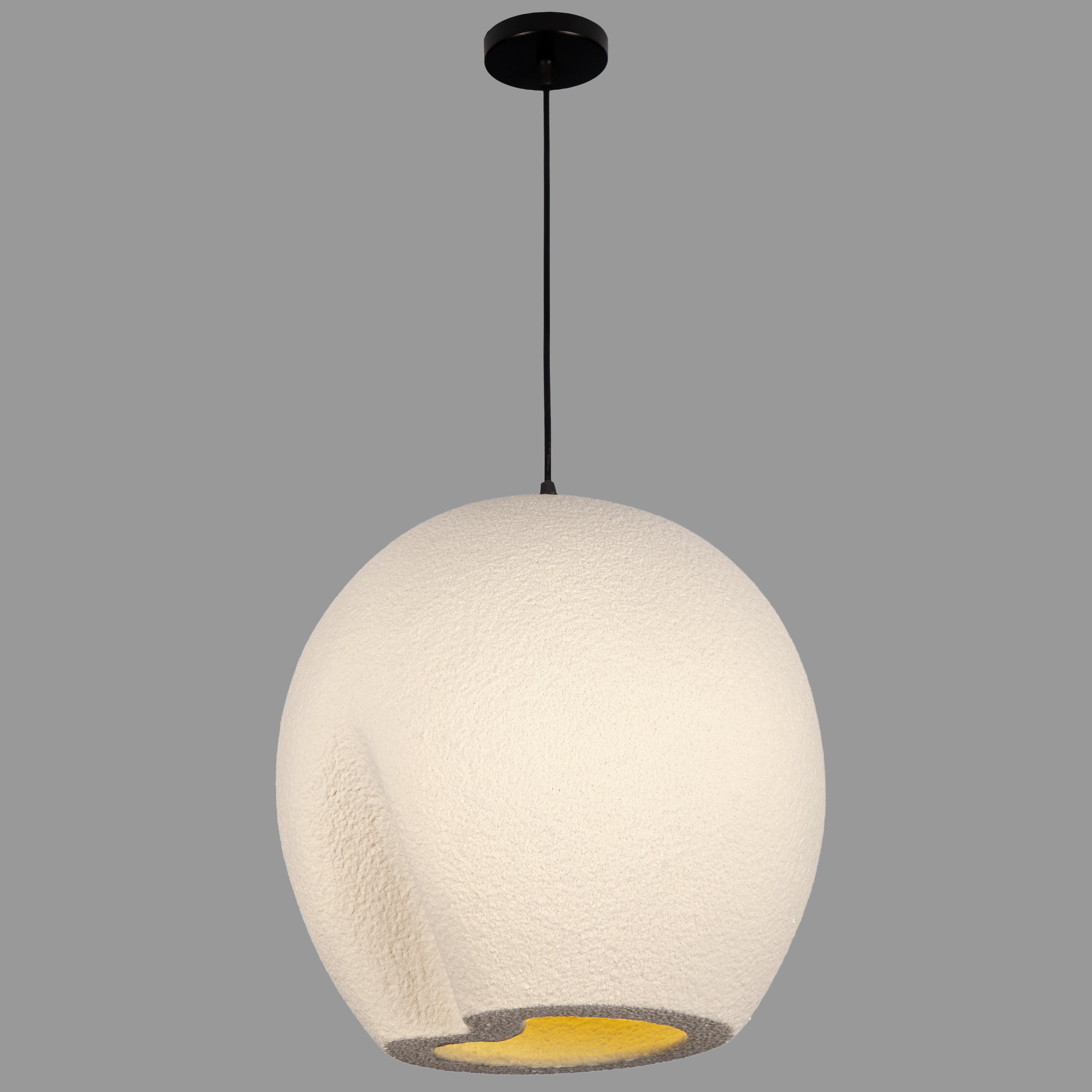 Подвесной светильник гипсовый Wabi-Sabi 40 см (909-XL3564 (400) BEIGE)