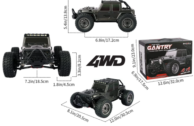 Машинка на радиоуправлении Gantry 4WD 4x4 Off Road Drift Racing Cars 50 км/ч - фото 4 Машинка на радиоуправлении Gantry 4WD 4x4 Off Road Drift Racing Cars 50 км/ч - фото 4