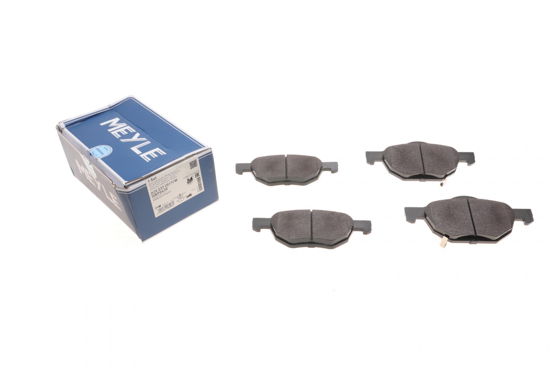 Колодки тормозные передние Meyle Honda Accord 03-12 (025 237 2017/W MEYLE)