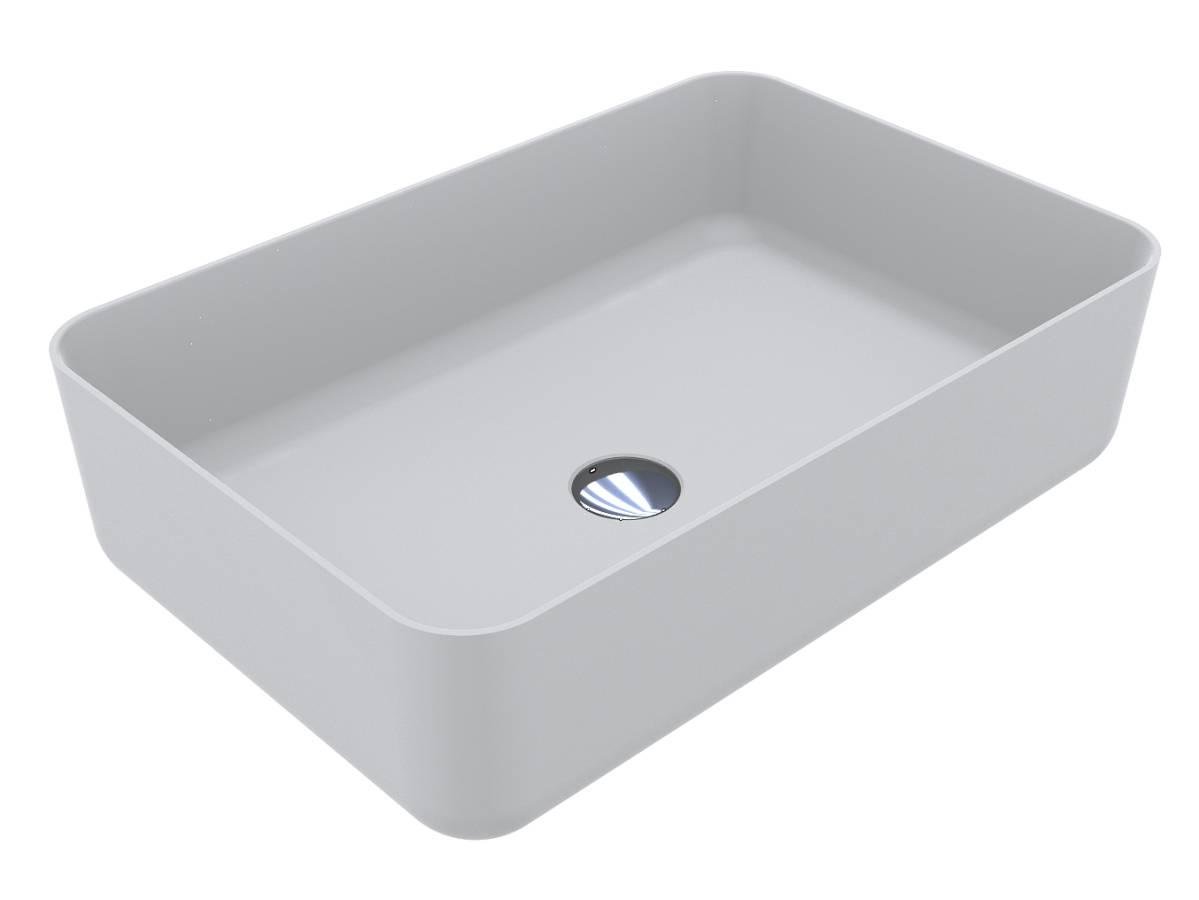 Умивальник Miraggio SAN MARTIN MIRASOFT з литого мармуру матовий Білий (84176)