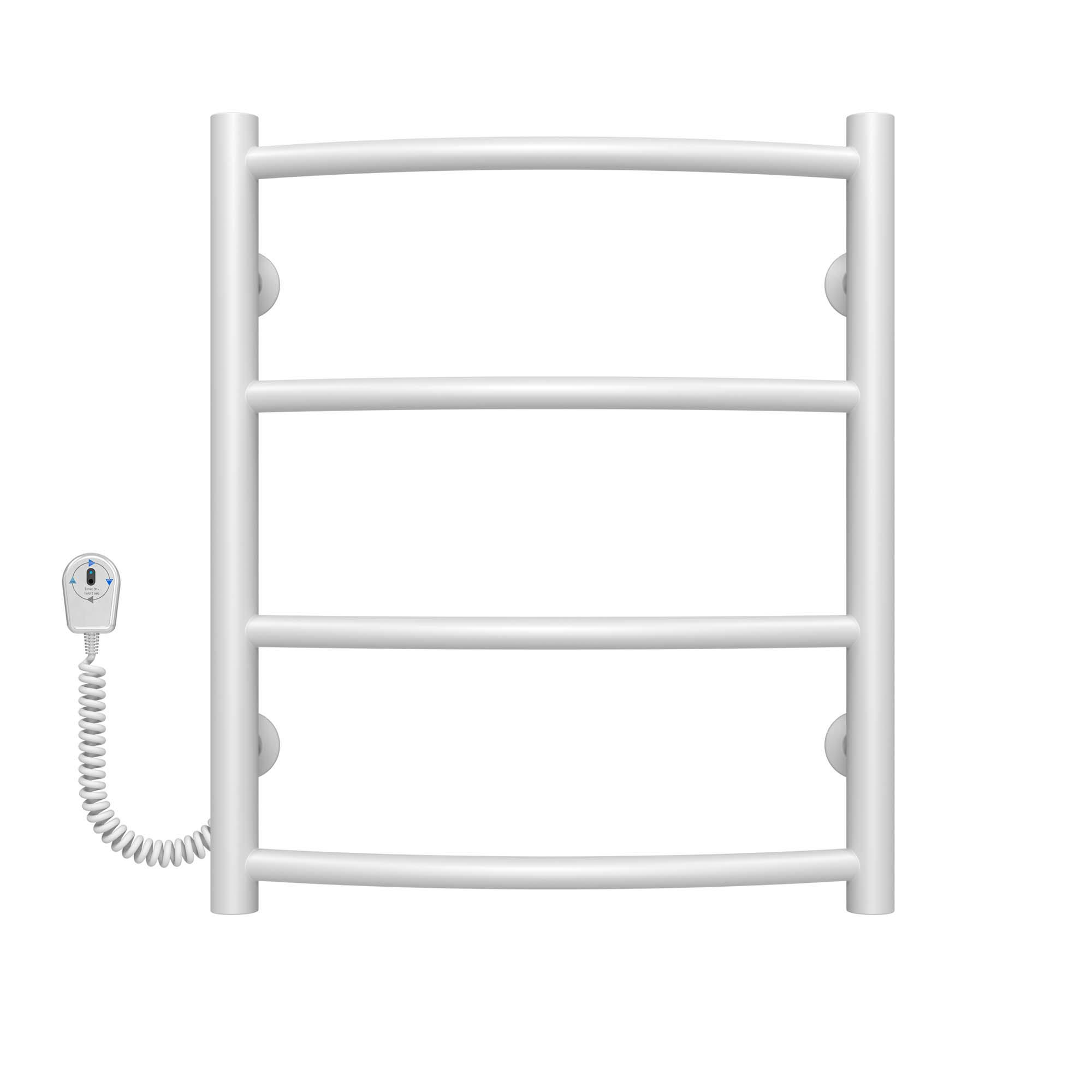 Полотенцесушитель электрический Deffi Классик П4 EF16 нержавеющая сталь 400х500 мм Белый (C.DK.50.40.4.EWL5)