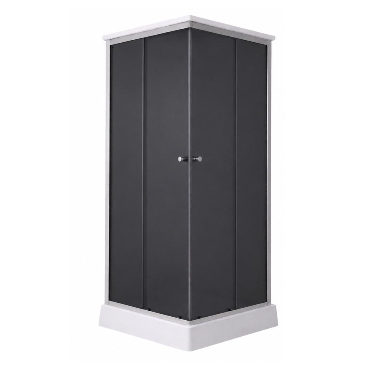 Душевой бокс Lidz Kubis SB90x90.SAT.LOW.GR стекло тонированное 4 мм