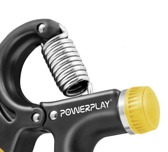 Эспандер кистевой PowerPlay PP-4323 Strength Grip с регулируемой нагрузкой 10-40 кг Черно-желтый (21781567) - фото 3