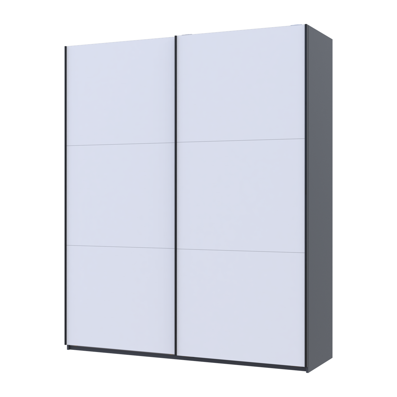Шкаф-купе Doros G-Caiser 2 3 части ДСП 200х60х240 см Графит/Белый (42005228)