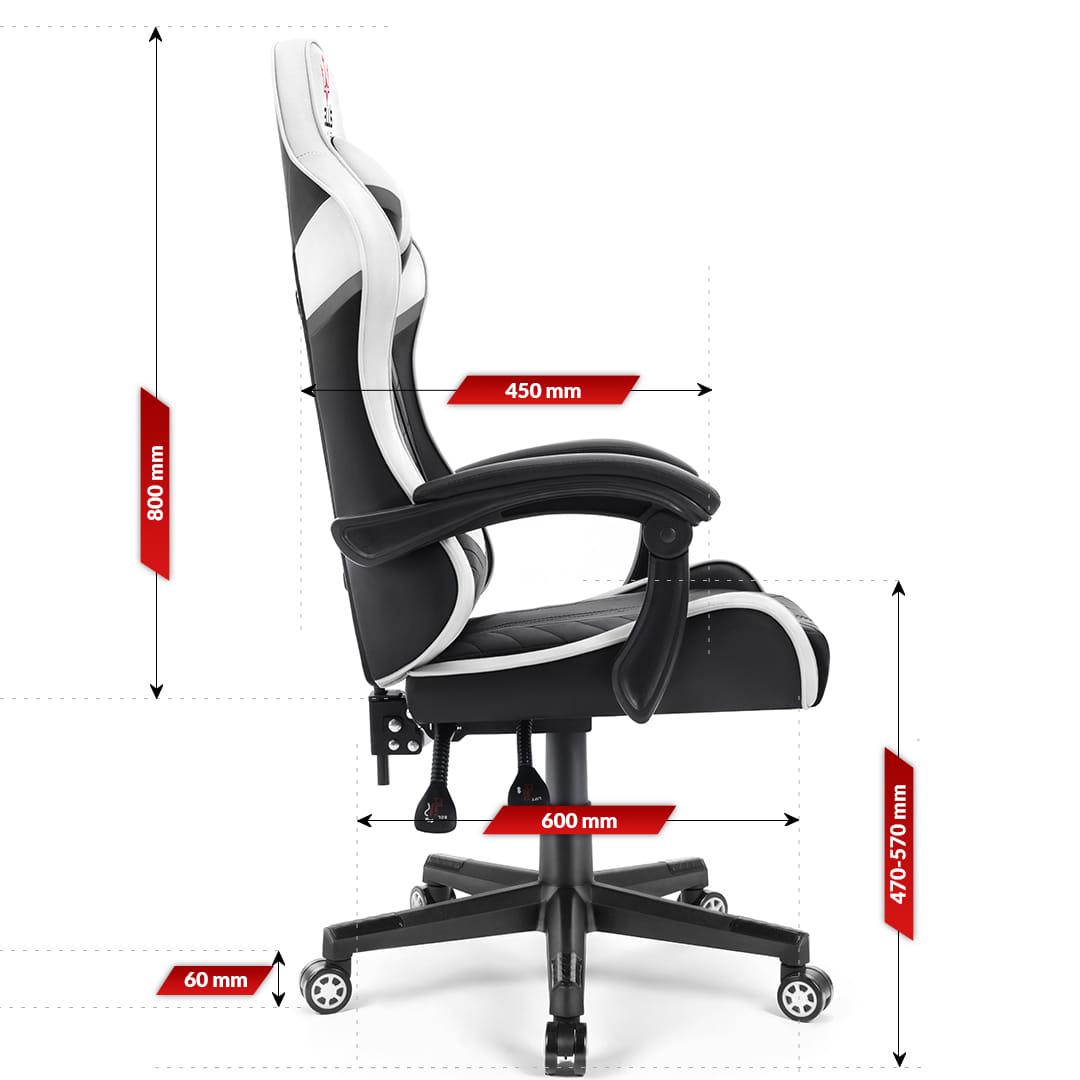 Компьютерное кресло Hell's Chair HC-1004 White/Black - фото 9