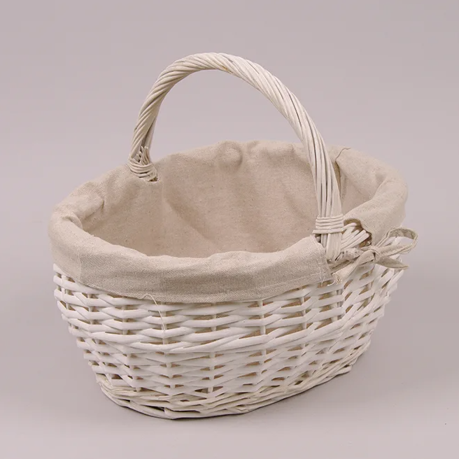 Корзина с тканью Flora Белый (5230)