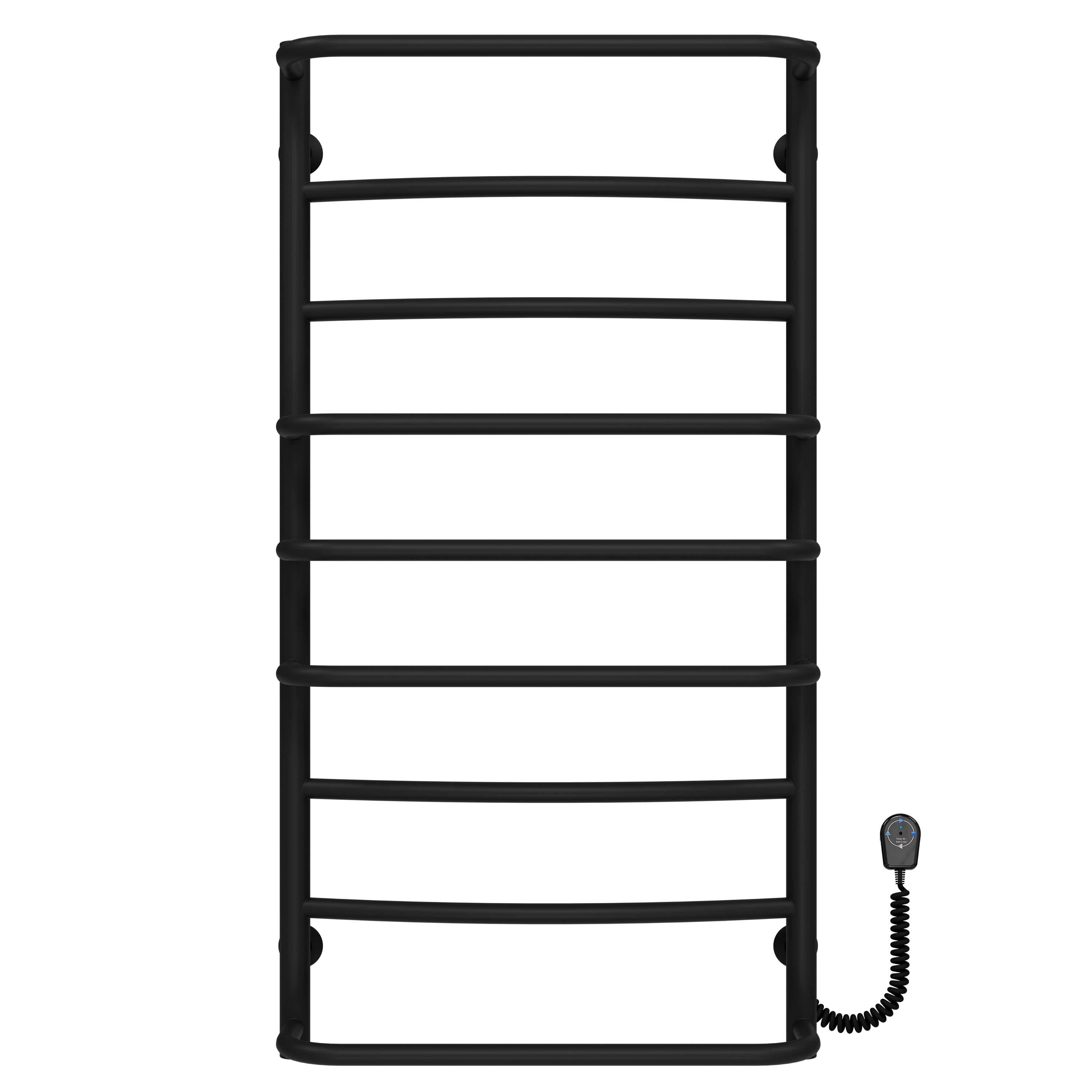 Полотенцесушитель электрический Deffi Аквамикс П9 EF16 правое подключение нержавеющая сталь 500х1000 мм Черный (C.AM.100.50.9.EBR5)