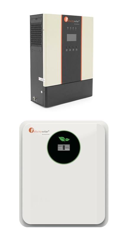 Комплект источника бесперебойного питания Felicity гибридный инвертор 3 кВт и аккумулятор 100 Ah LiFePO4 FelicityESS (44963+38538)