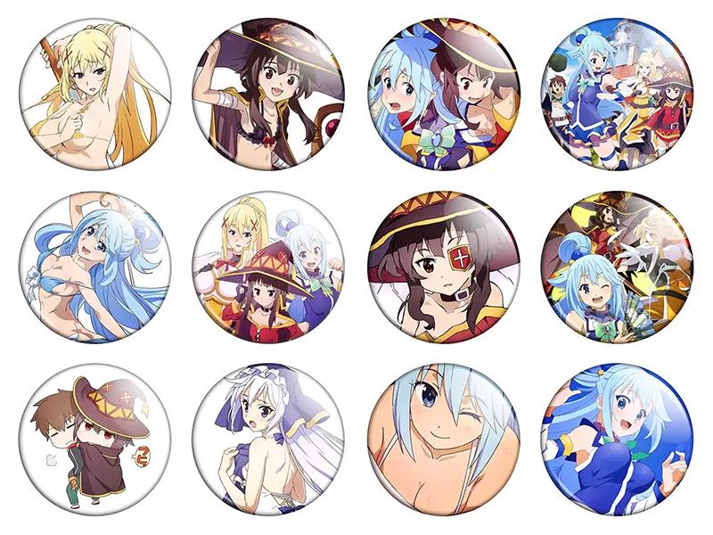 Набір значків Аніме KonoSuba 12 шт. (NZN00394)
